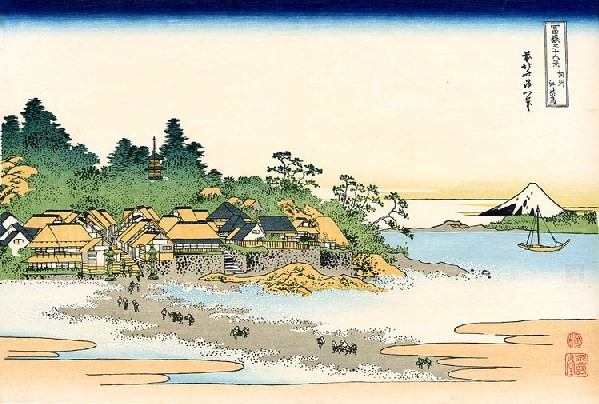 Shichiri beach in Sagami Province by Katsushika Hokusai