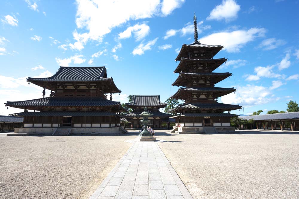 Horyuji temple. Nara World Heritage Site.