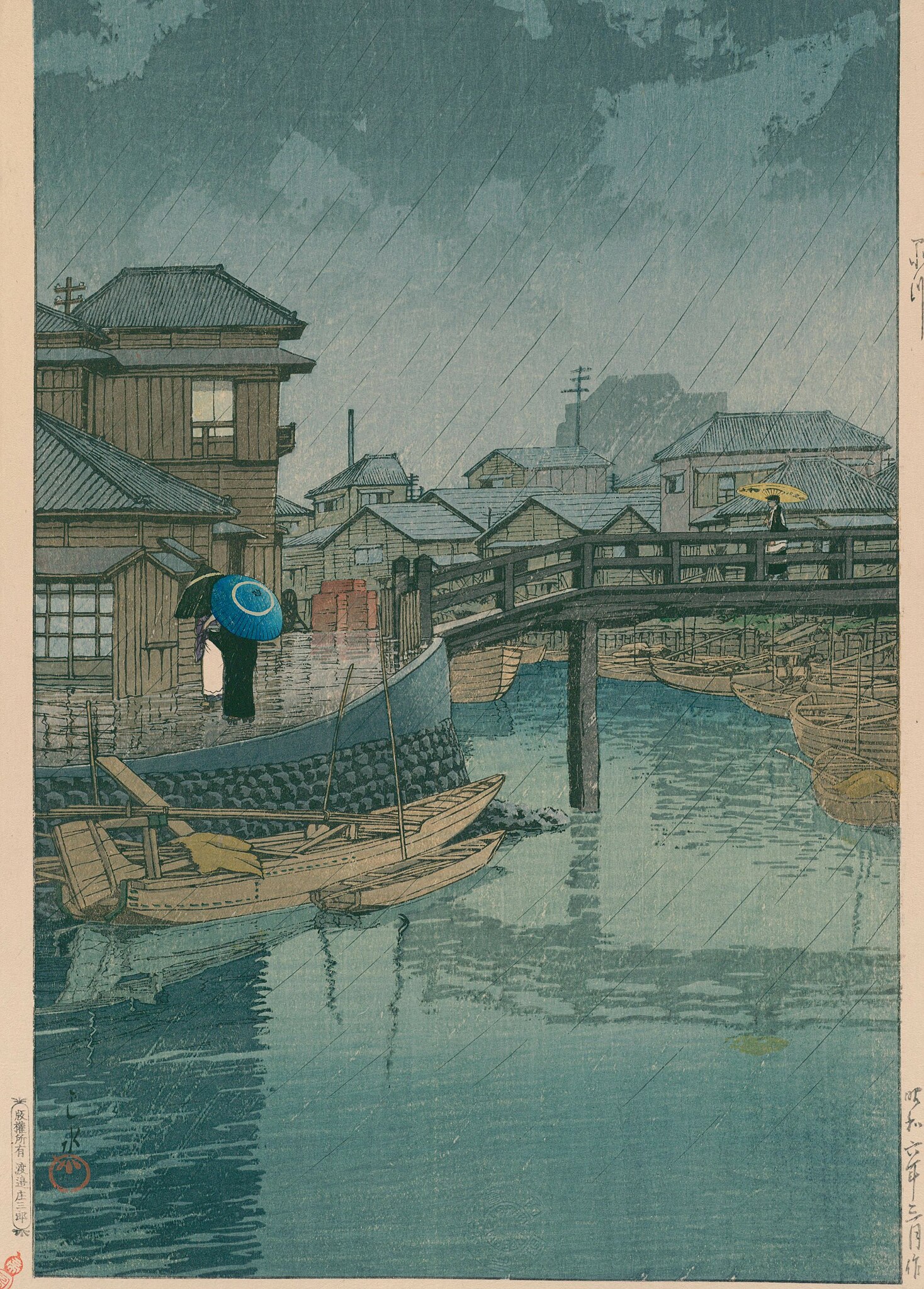 Rainy Season at Ryoshimachi, Shinagawa