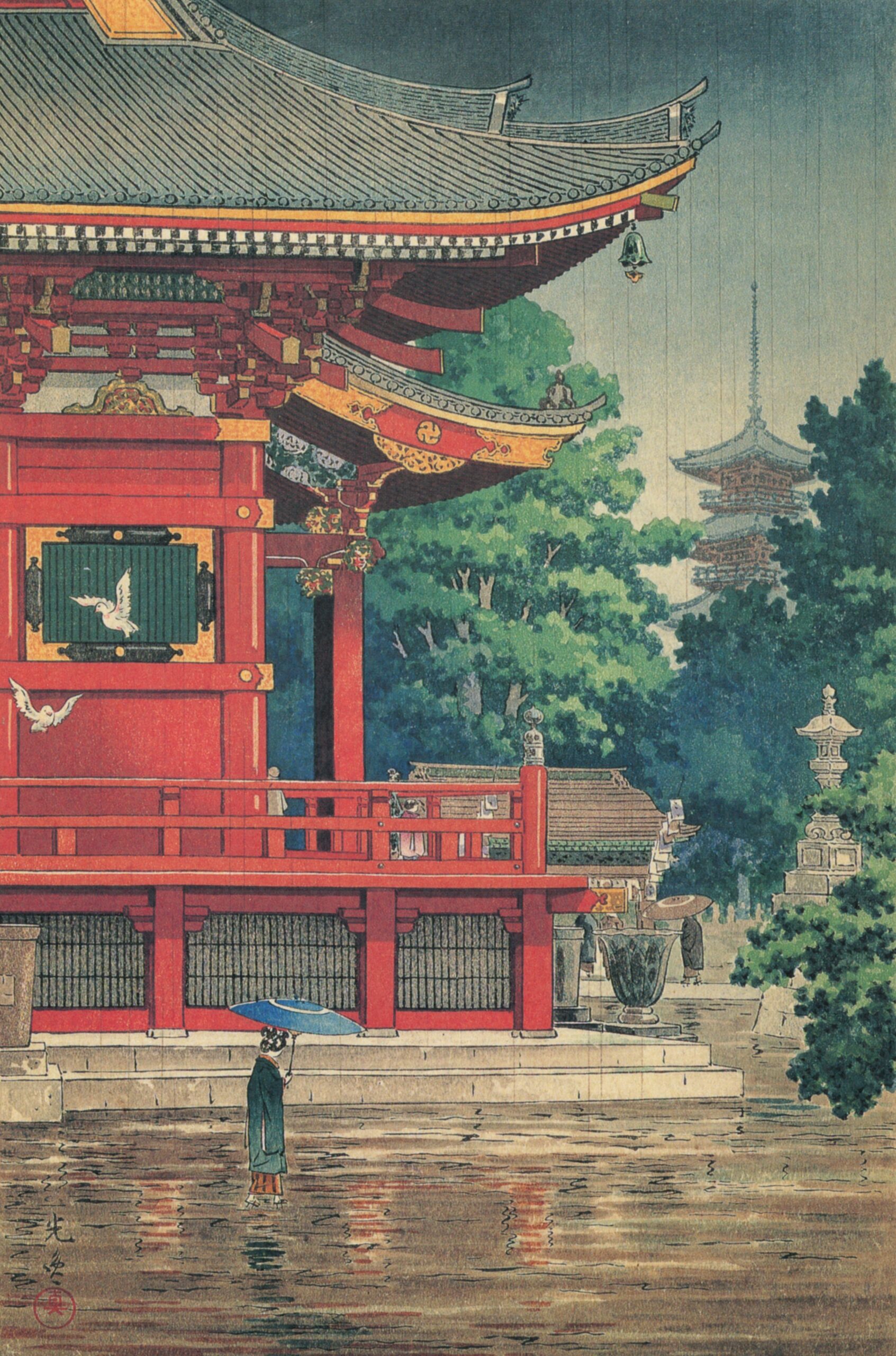 Kanon-ji Temple, by Tsuchiya Kōitsu