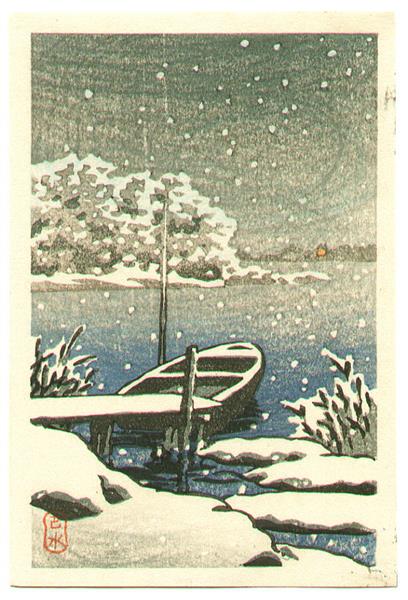 Boat on a Snowy Day